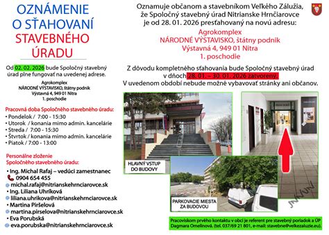 Značka s adresou stavebného úradu