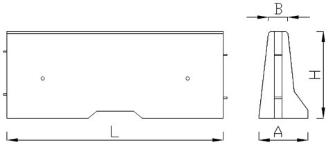 Betónové zvodidlo typu 