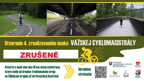 Mapa Vážskej cyklomagistrály