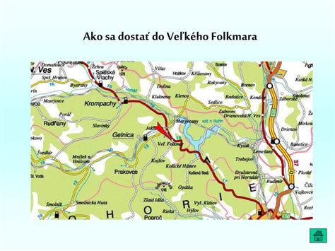 Mapa obce Veľký Folkmar a jej okolia
