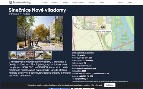 Mapa projektu Slnečnice v Bratislave