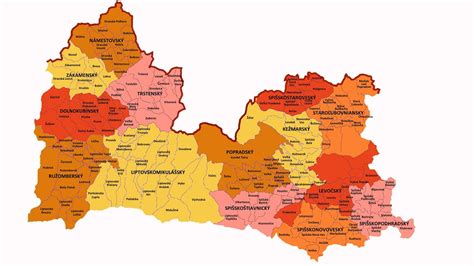 Mapa Spišskej diecézy