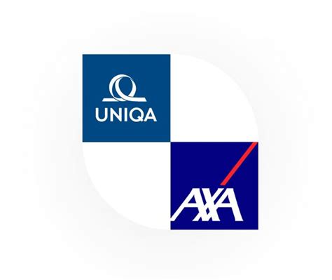 Logo AXA a UNIQA vedľa seba