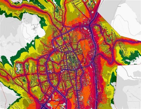 Mapa hlukovej záťaže v meste