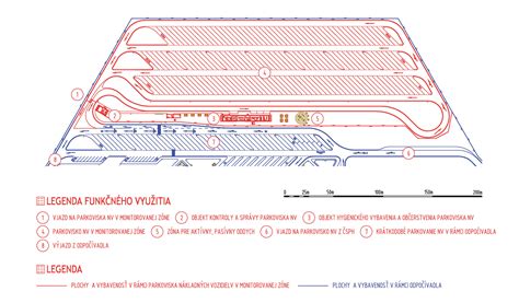 Ilustrácia veľkého parkoviska pre nákladné vozidlá