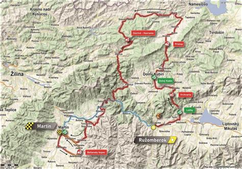 Mapa Dolného Kubína s vyznačenými lokalitami Kováčik, Brezovec, Bysterec, Banisko