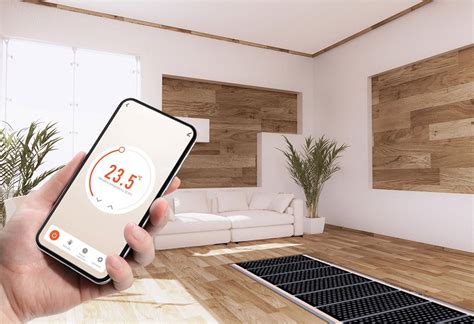 Ilustrácia inteligentného termostatu ovládaného cez mobilnú aplikáciu