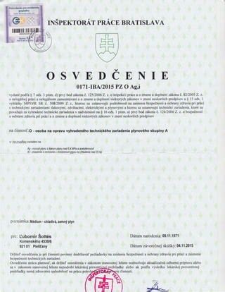 Ilustrácia revíznej správy plynového zariadenia