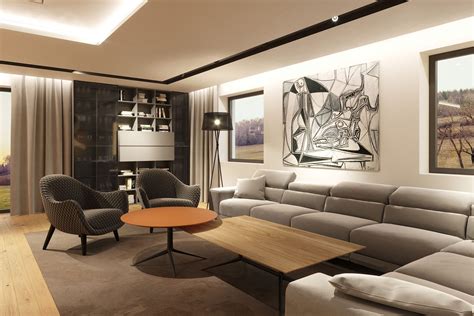 moderný rodinný dom interiér