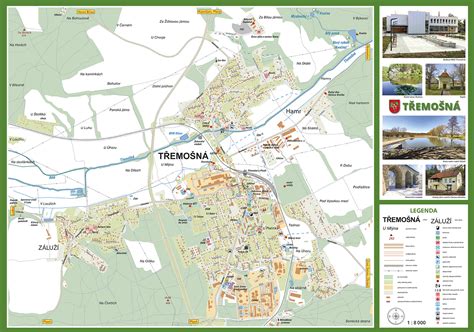 Mapa obce Brestovany s vyznačenými zónami rozvoja