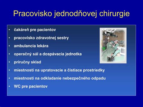 Infografika zobrazujúca vybavenie modernej operačnej sály