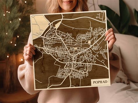 Mapa Popradu s vyznačenou Okružnou ulicou