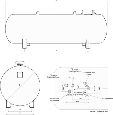 Diagram znázorňujúci umiestnenie nadzemnej a podzemnej LPG nádrže