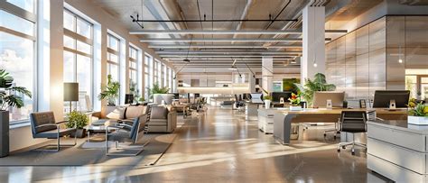 Office building interior with professionals working
