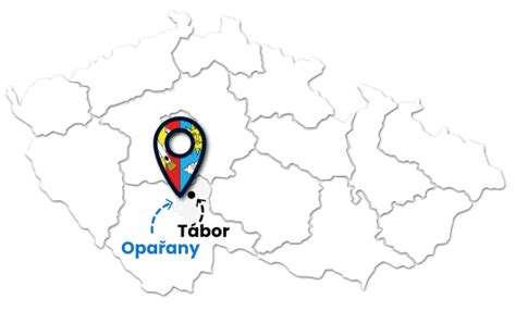 Mapa obce Turany s vyznačenými kľúčovými bodmi.