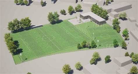 Štruktúra futbalového štadióna s vyznačenými tribúnami