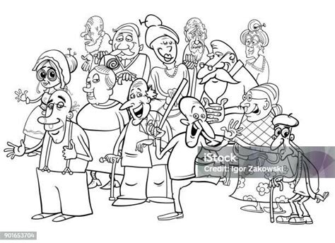 skupina seniorov v parku