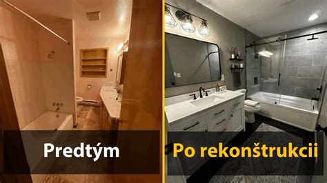 Pred a po rekonštrukcii kúpeľne - Nórsko