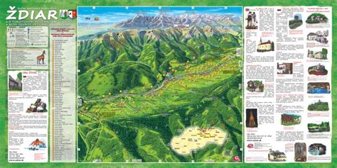Mapa obce Ždiar a okolitej prírody