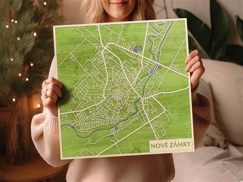 Mapa mesta Nové Zámky s vyznačenými dôležitými bodmi