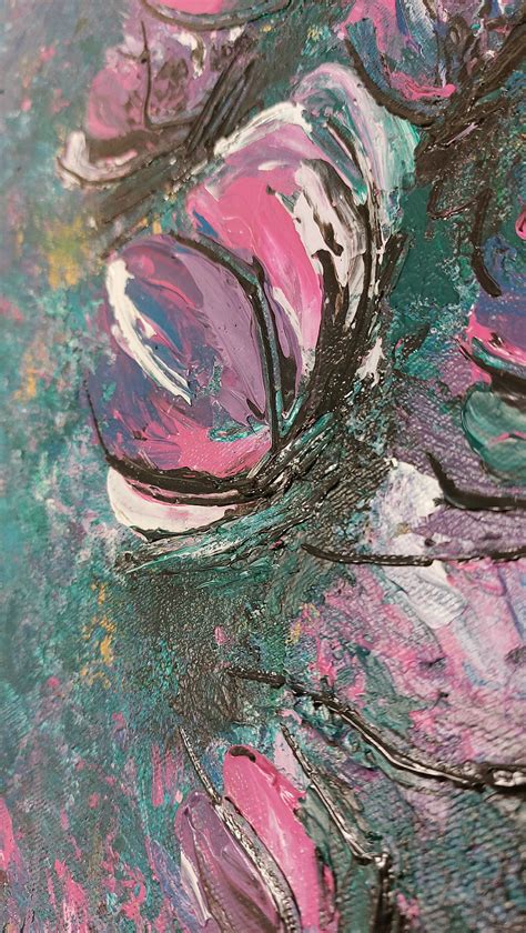 detail obrazu s výraznou impasto technikou