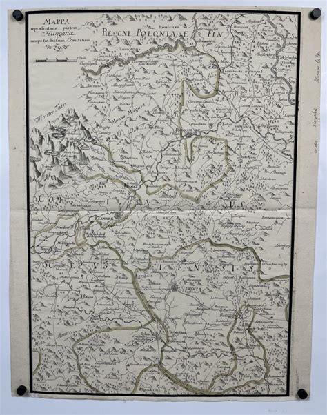 Stredoveká mapa Spiša s vyznačeným mestom Iglo/Nova Villa