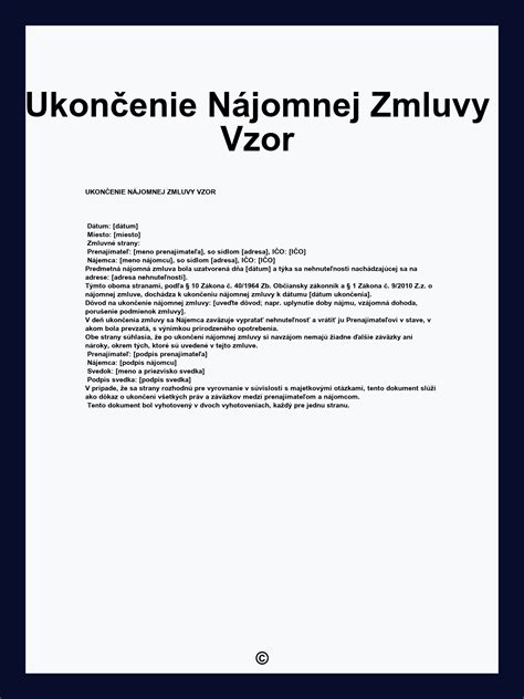 Ilustrácia nájomnej zmluvy