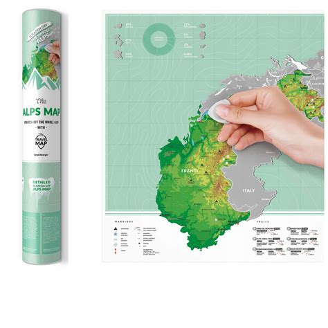 Mapa francúzskych Álp