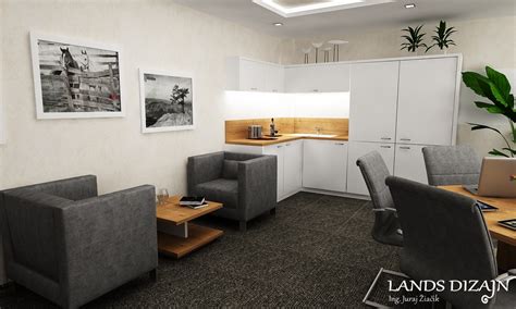 Ilustrácia interiéru apartmánu pre montážnikov s malou kuchynkou