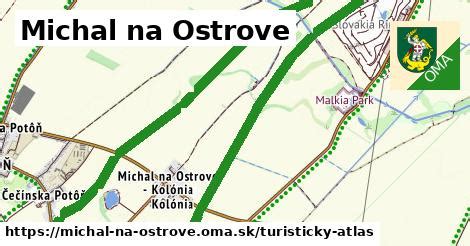 Mapa obce Michal na Ostrove s vyznačenými lokalitami