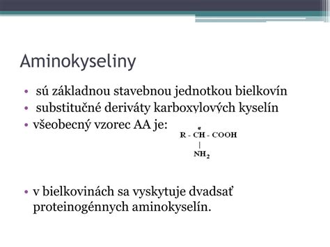 Štruktúra aminokyselín