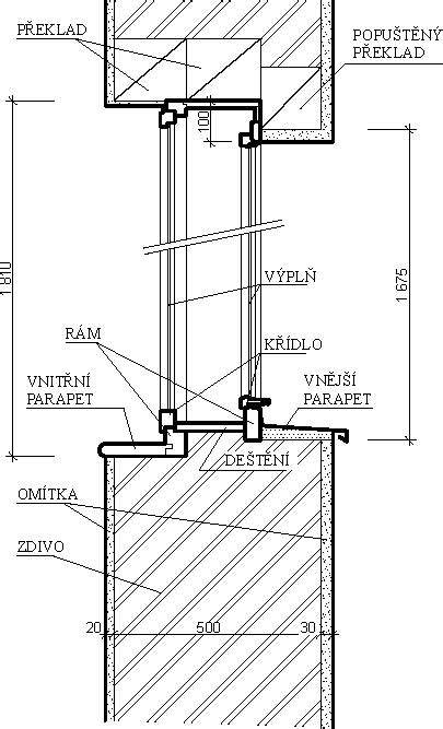 Detail renovovaného kastlového okna s dvojsklom