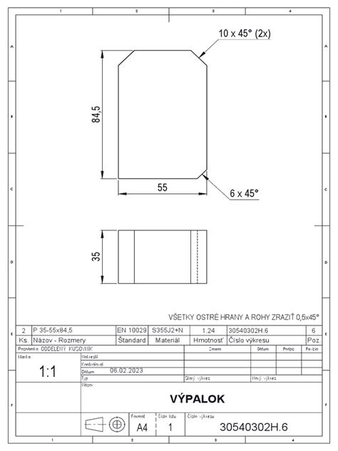 Príklad stavebného výkresu pôdorysu
