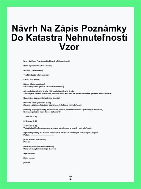 Proces zápisu do katastra