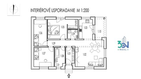 Pôdorys rodinného domu Bungalow 12