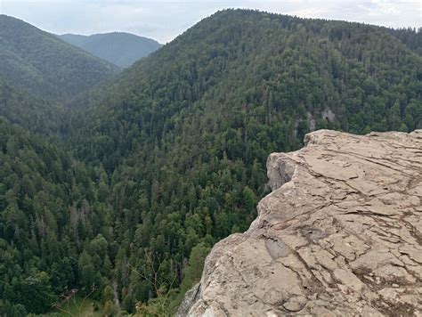Panoráma Slovenského raja s lesmi a skalami