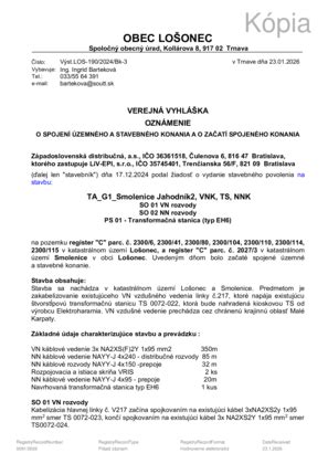 Diagram znázorňujúci proces spojeného územného a stavebného konania.