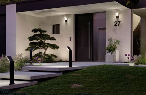 Príklad osvetlenia moderného vchodu do domu