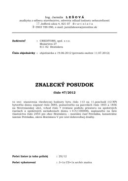 Znalec vypĺňa znalecký posudok