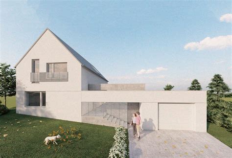 Vizualizácia modernej novostavby rodinného domu