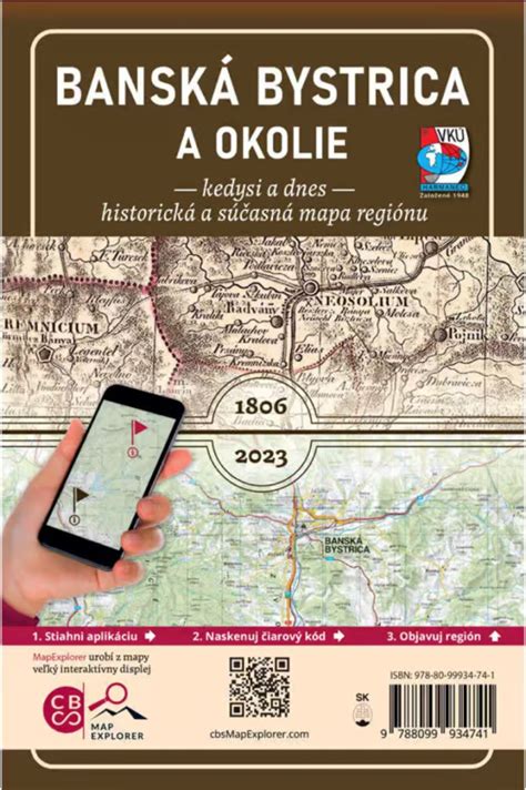 Mapa Banskej Bystrice s vyznačenou oblasťou Medený Hámor
