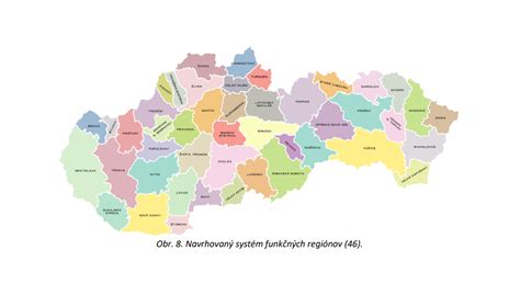 Mapa Slovenska s vyznačenými regiónmi s najvyšším počtom zariadení podporovaného bývania