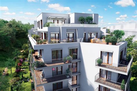 Ilustračná fotografia moderného bytového domu s terasami