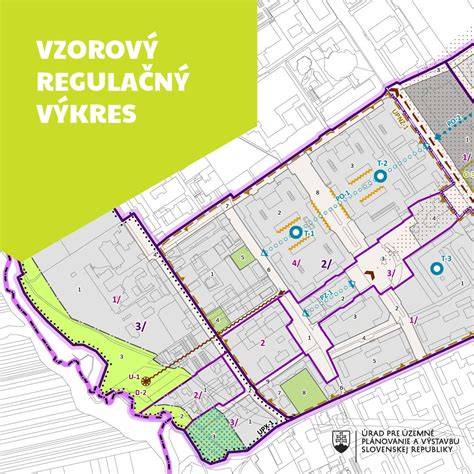 vizualizácia územného plánu s vyznačenými zónami