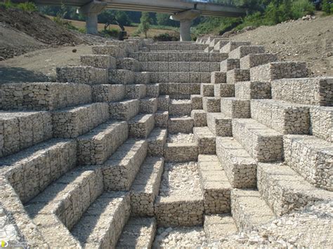 Gabions used in forest road construction