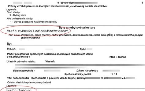 Ilustrácia znázorňujúca list vlastníctva s vyznačenými plombami