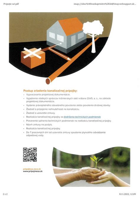 Ilustrácia budovy pripojenej na kanalizačnú sieť