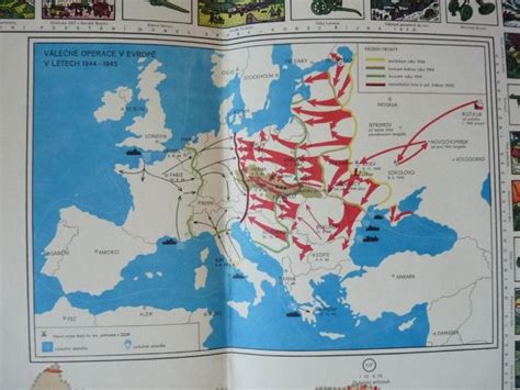 Mapa postupu Červenej armády pri oslobodzovaní Brna