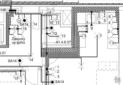 Diagram znázorňujúci nové rozvody v kúpeľni