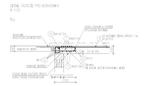 Detail oceľovej pavlače s ťahokovom